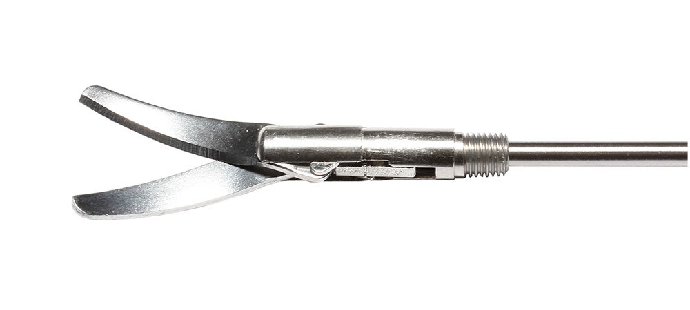 single-use Metzenbaum scissor, curved, 5 mm, working length 330